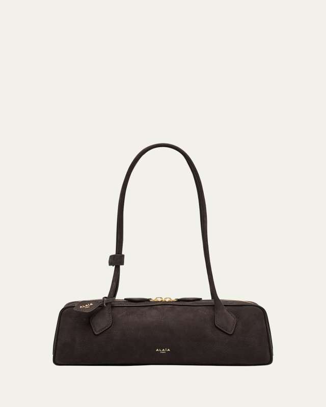 Le Teckel Medium Suede Shoulder Bag